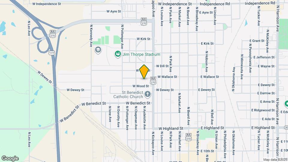 531 W Wallace St Map and Location Details