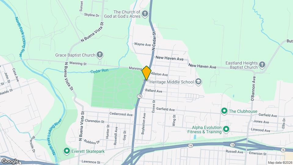 396 N Cedar St Map and Location Details