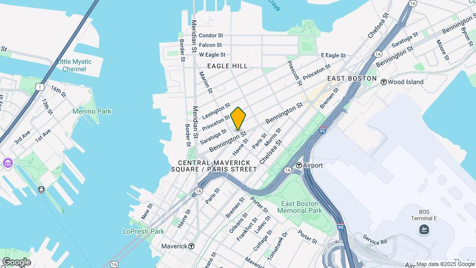90 Bennington St, Unit 1 Map and Location Details