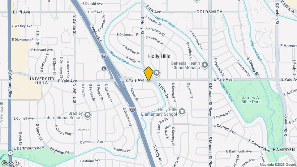 2700 S Holly St Map and Location Details