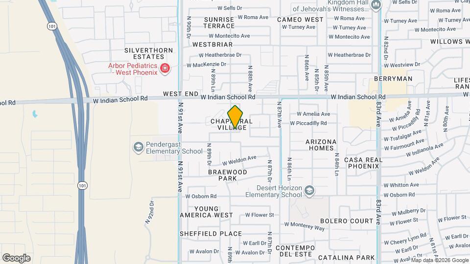 8848 W Fairmount Ave Mapa y Detalles de la Ubicación
