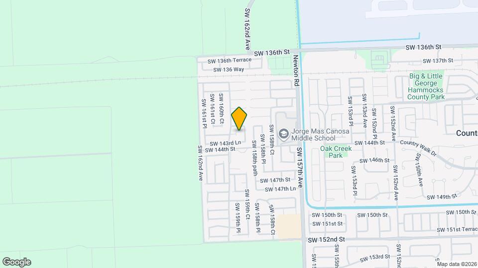 14303 SW 159th Pl Mapa y Detalles de la Ubicación