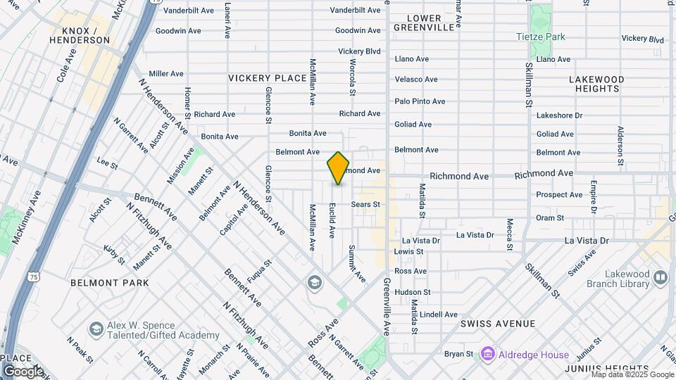2018 Euclid Ave Map and Location Details