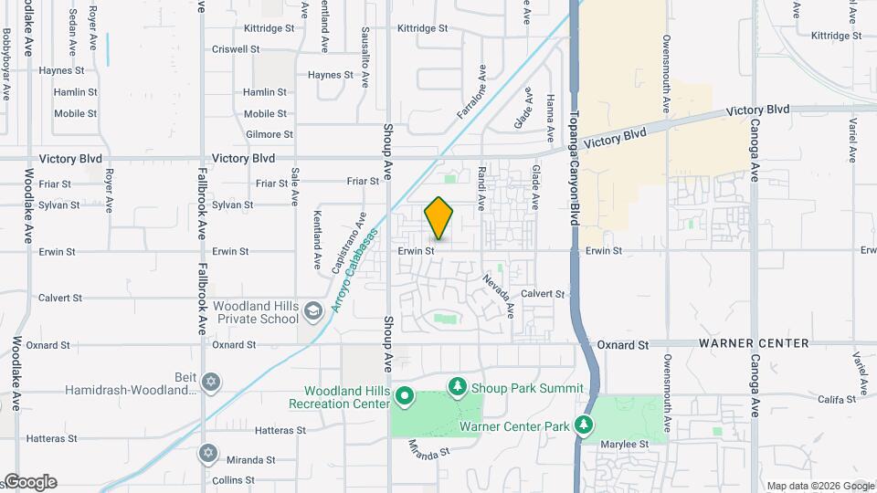 22257 1/4 Erwin Street Map and Location Details