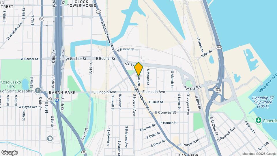2205 South Allis Street Map and Location Details