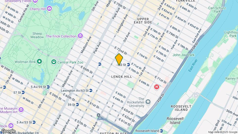 219 E 69th St Mapa y Detalles de la Ubicación