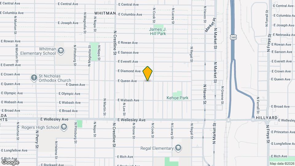 2410-2414 E Queen Ave Mapa y Detalles de la Ubicación