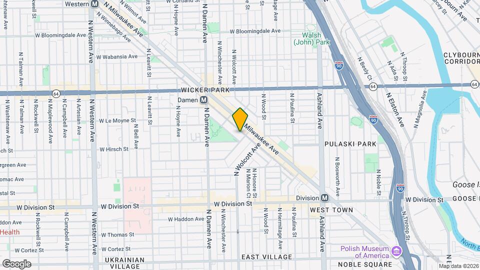 1407 N Wicker Park Ave, Unit 2 Map and Location Details