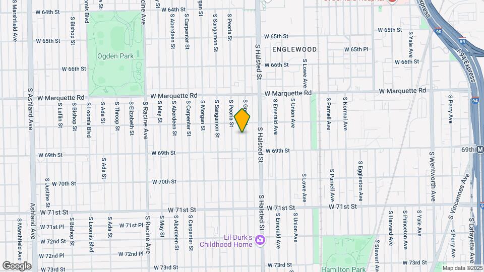 6828 S Green St Map and Location Details