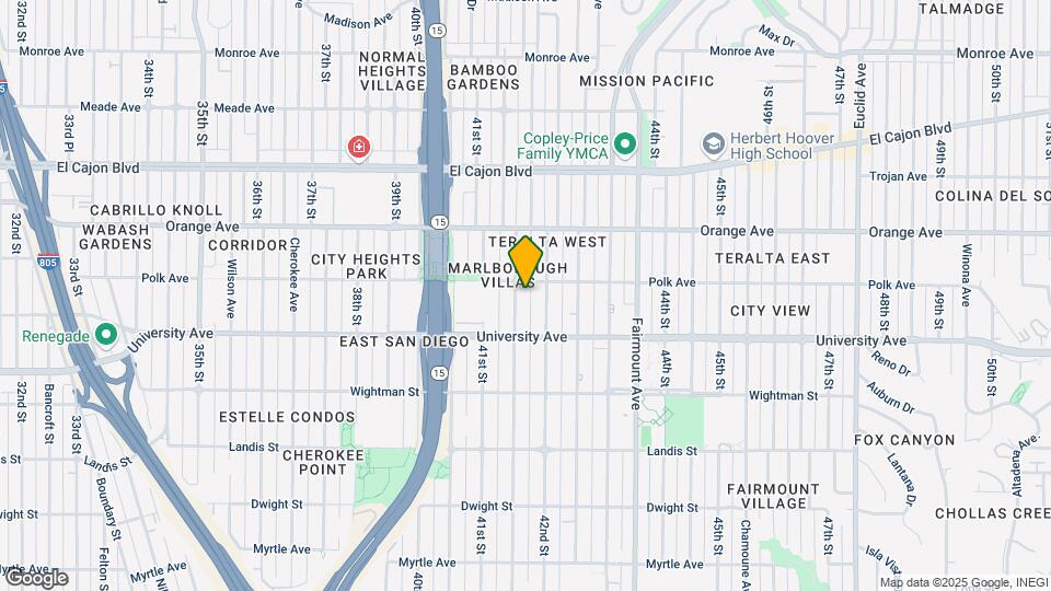 4069 Marlborough Ave Map and Location Details