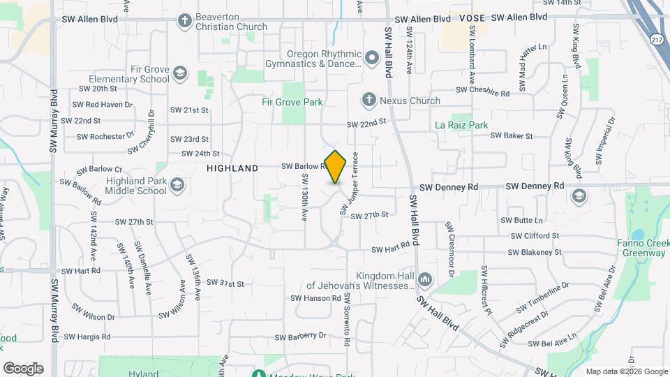 12855 SW Glenn Dr Map and Location Details