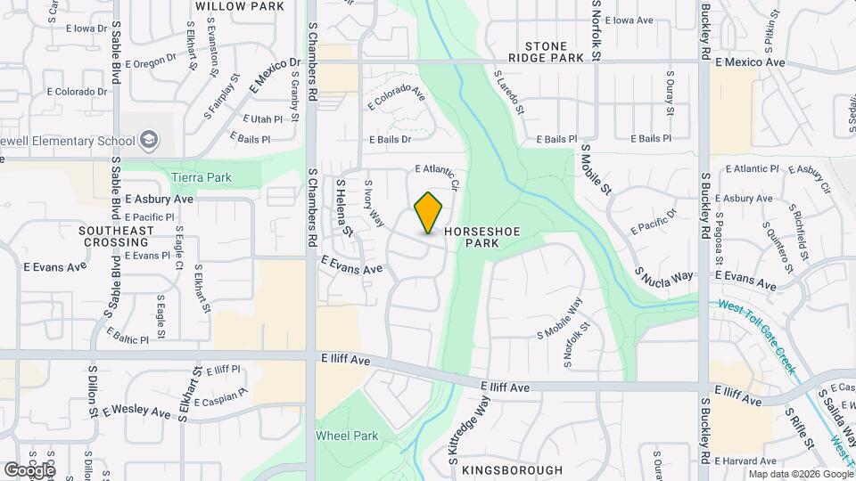 15561 E Pacific Pl Map and Location Details