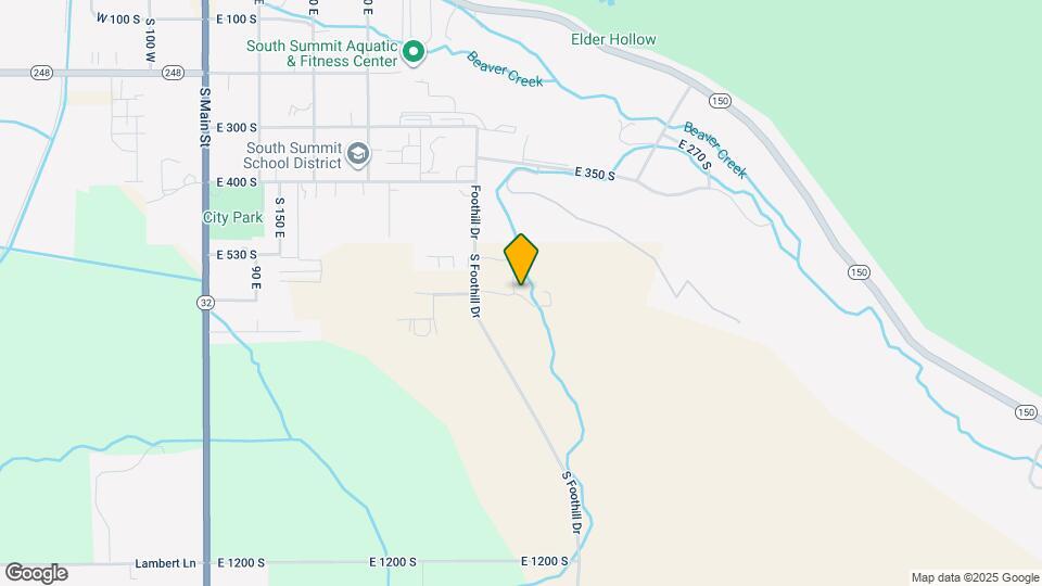 595 Foothill Dr Map and Location Details