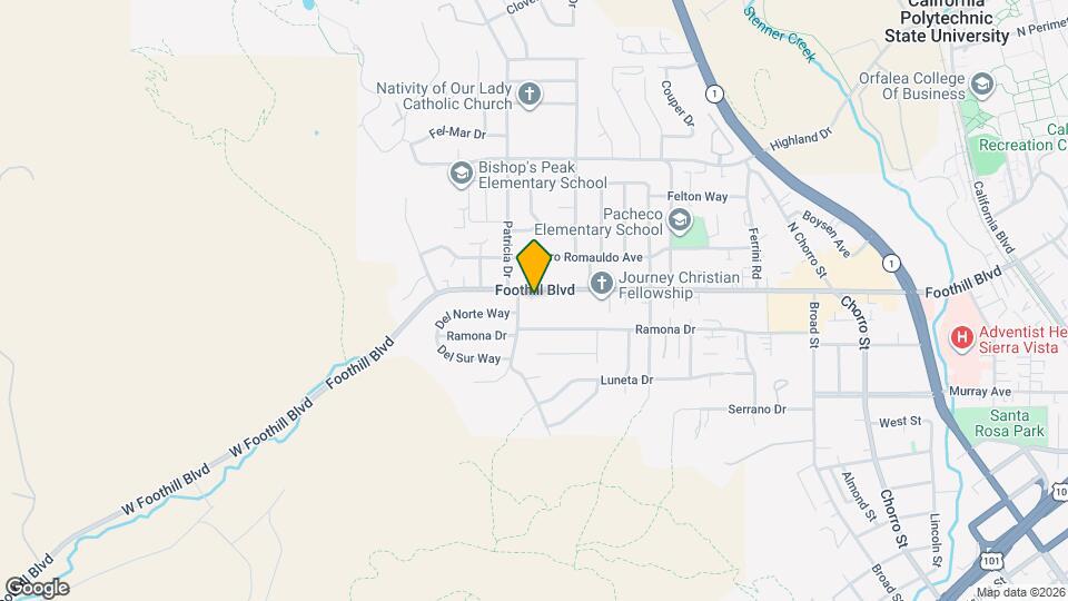 235 Foothill Blvd Mapa y Detalles de la Ubicación