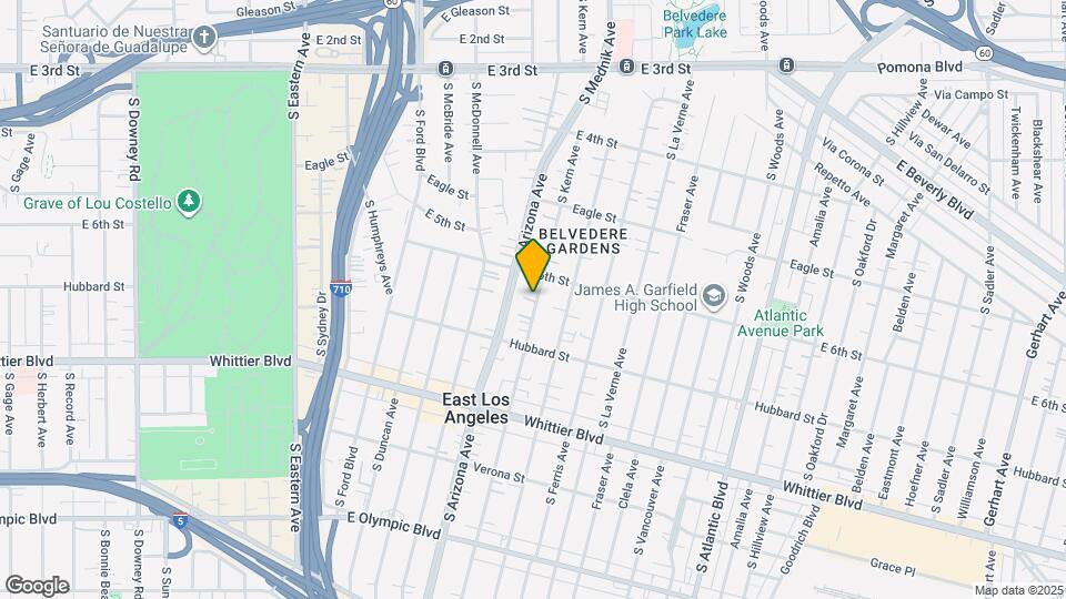 627 S Kern Ave Map and Location Details