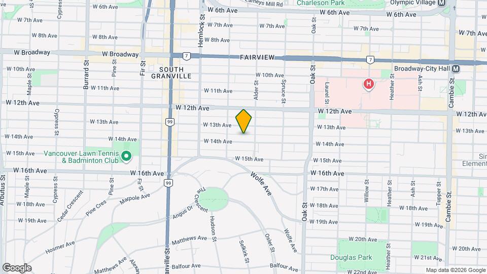 1239 W 14th Ave Map and Location Details