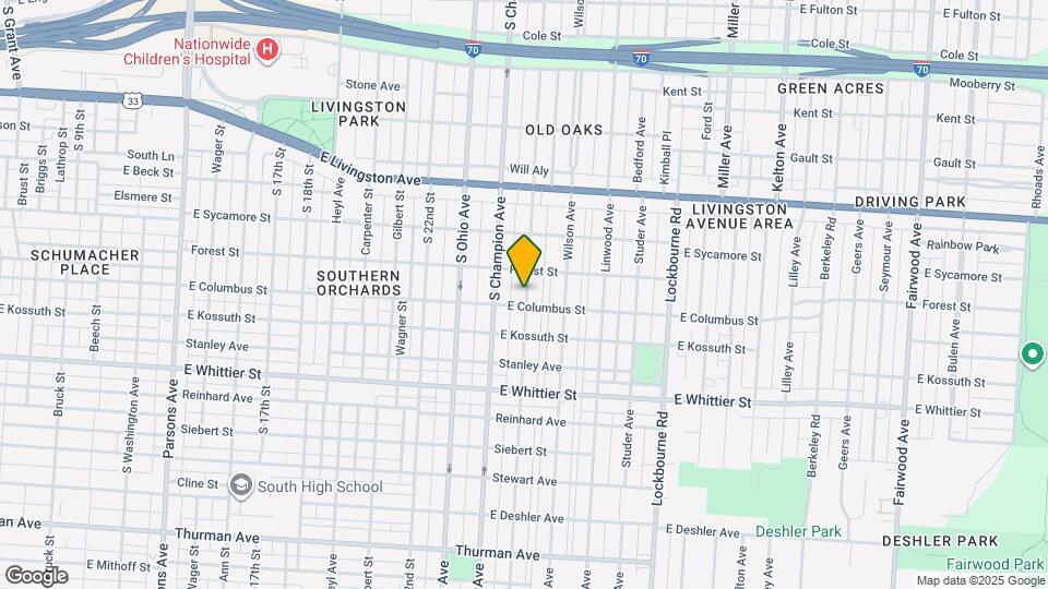 927 Oakwood Ave Map and Location Details