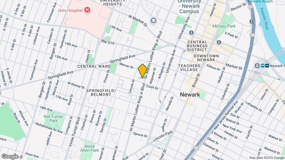 587 Dr Martin Luther King Jr Blvd, Unit 2 Map and Location Details