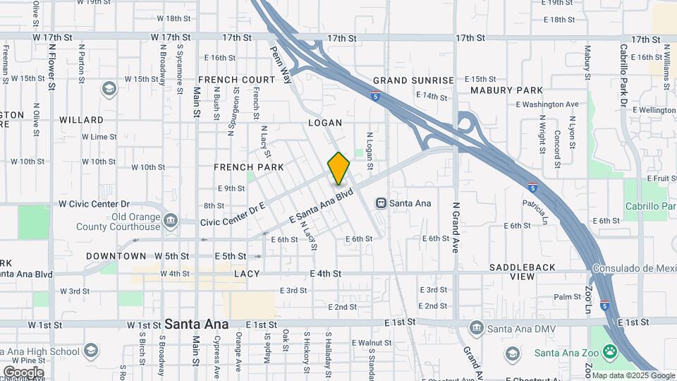 911 E Santa Ana Blvd Map and Location Details