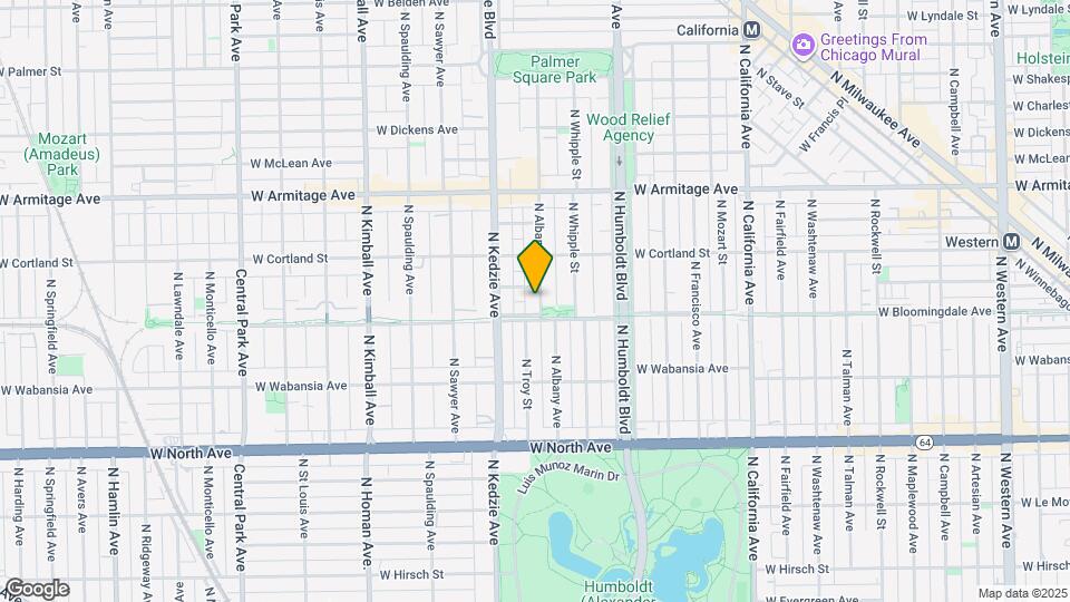 1818 N Albany Ave, Unit 1 Map and Location Details