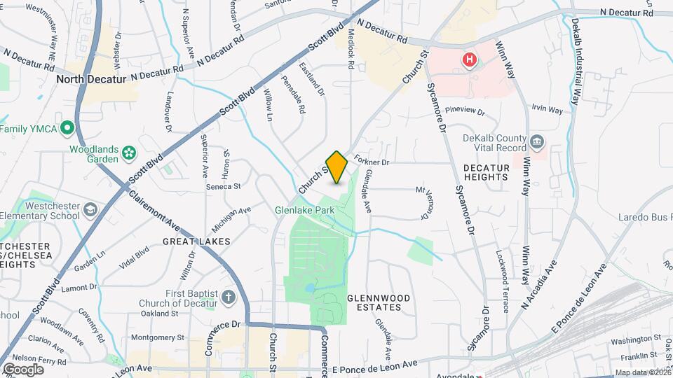 1229 Church St, Unit E Map and Location Details