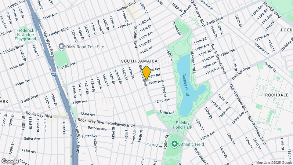 11945 Sutphin Blvd, Unit First floor Apt Mapa y Detalles de la Ubicación
