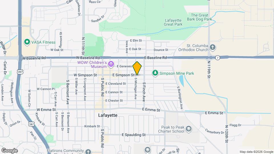 500 E Simpson St Map and Location Details