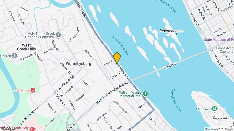 616 N Front St Map and Location Details