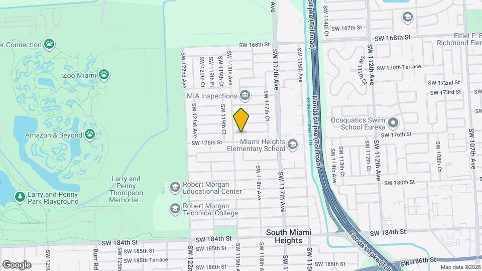 11840 SW 175th Terrace Map and Location Details