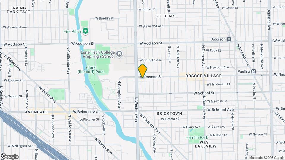 2341 W Roscoe St Map and Location Details