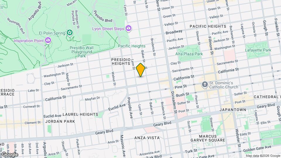 3155 Sacramento St Map and Location Details