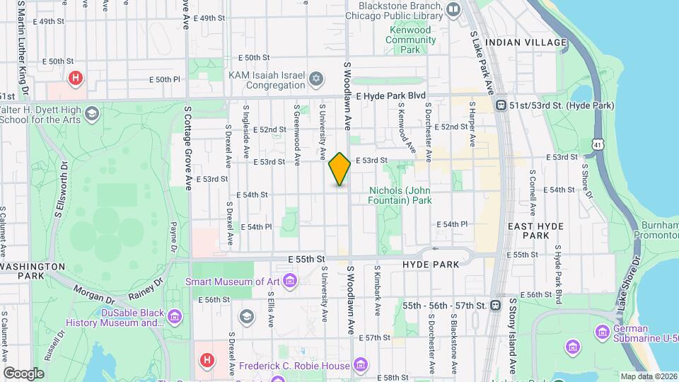1165 E 54th St Map and Location Details