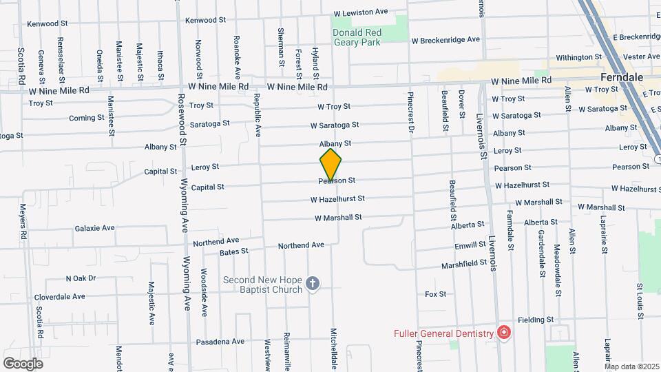 1517 Pearson St Map and Location Details