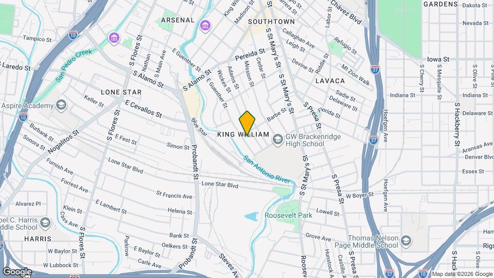 810 E Guenther St Mapa y Detalles de la Ubicación