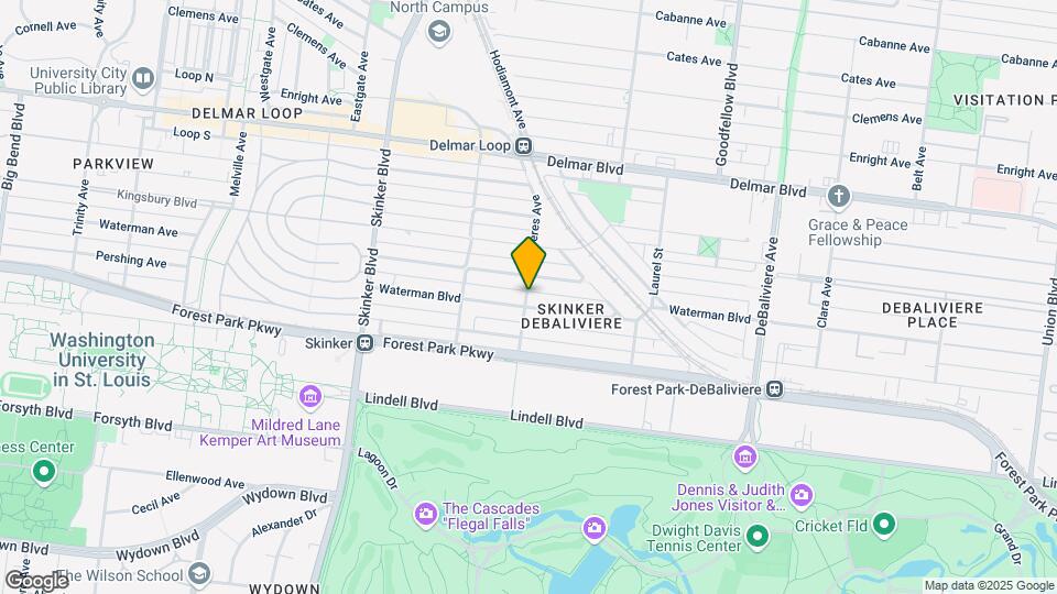341 Des Peres Ave Mapa y Detalles de la Ubicación