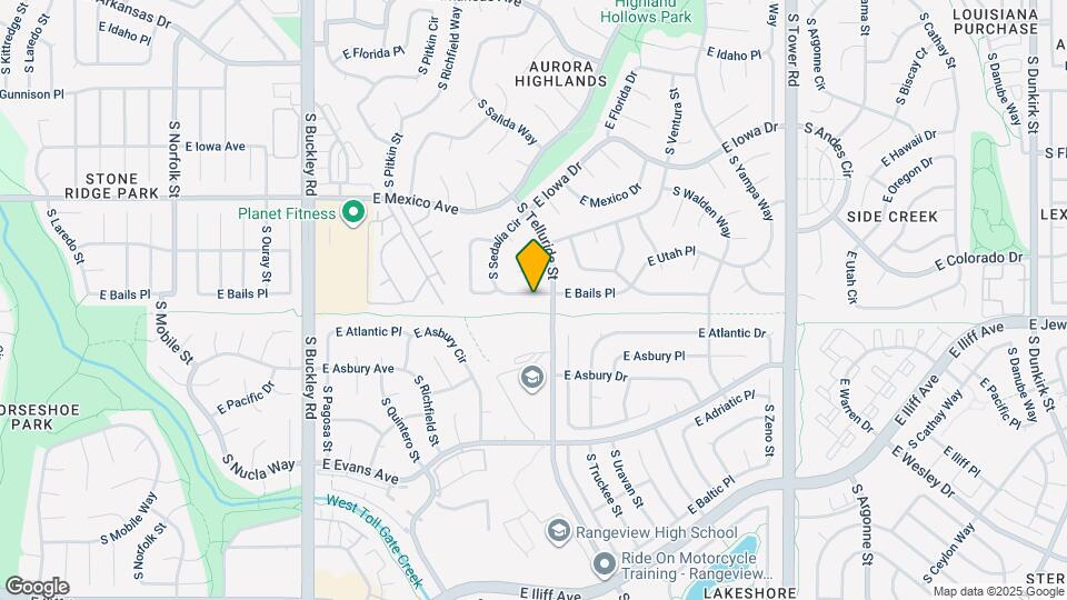 1883 S Sedalia Cir Map and Location Details
