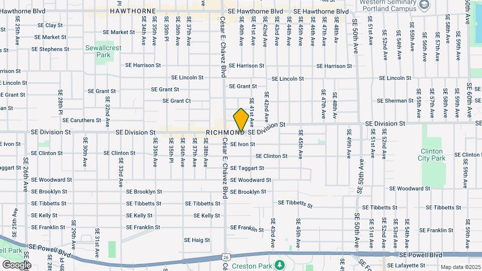 4004 SE Division St Map and Location Details