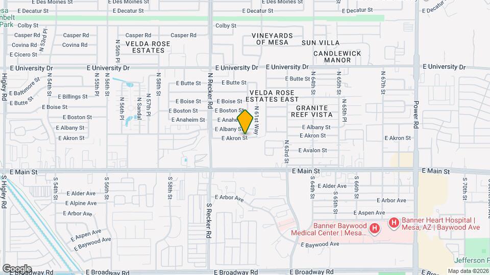 6124 E Akron St Map and Location Details