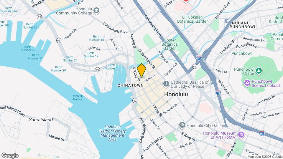 1023 Maunakea St Map and Location Details