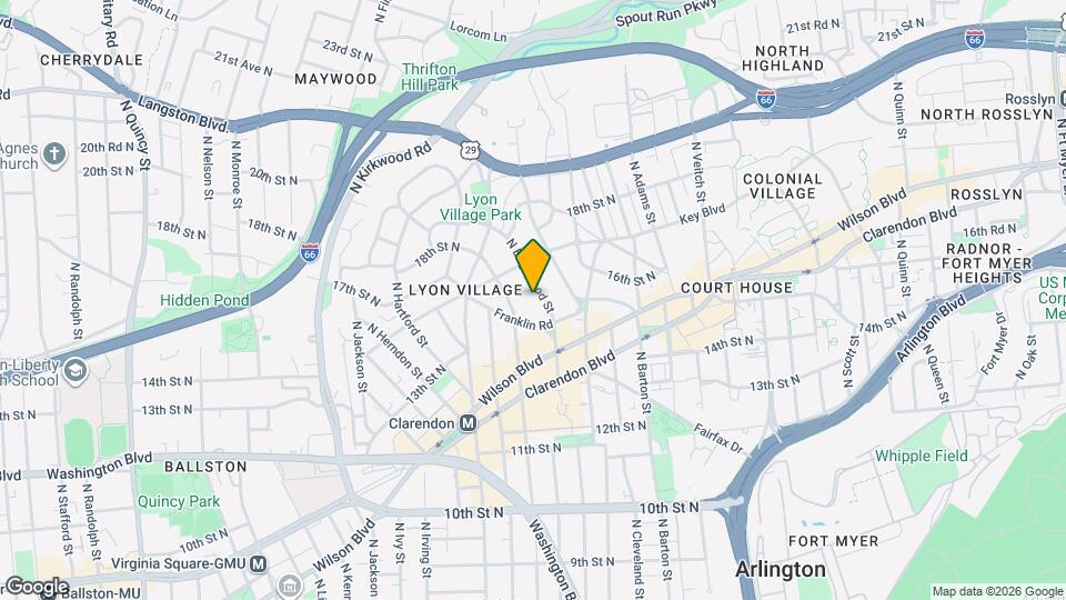 1604 N Edgewood St Map and Location Details