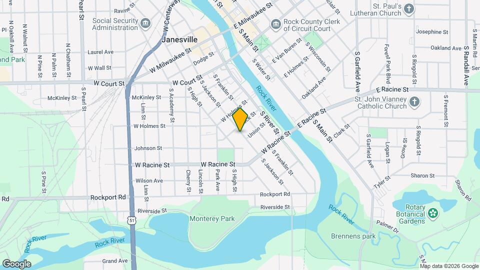 314 S Jackson St Map and Location Details