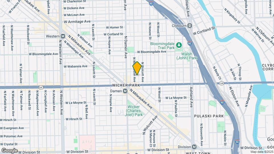 1627 N Winchester Ave, Unit CH1 Map and Location Details