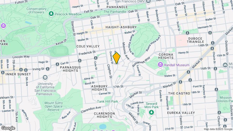 955 Ashbury St Map and Location Details