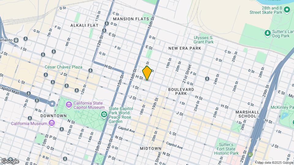 1716 H St Map and Location Details