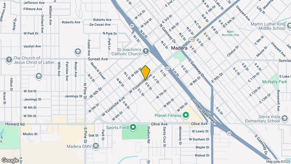 117 S K St Map and Location Details