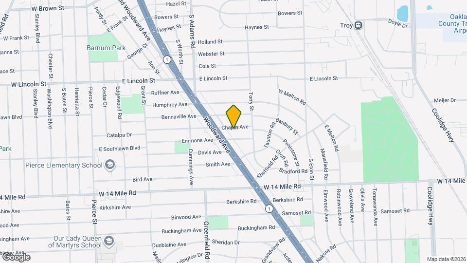 1424 Chapin Ave Map and Location Details
