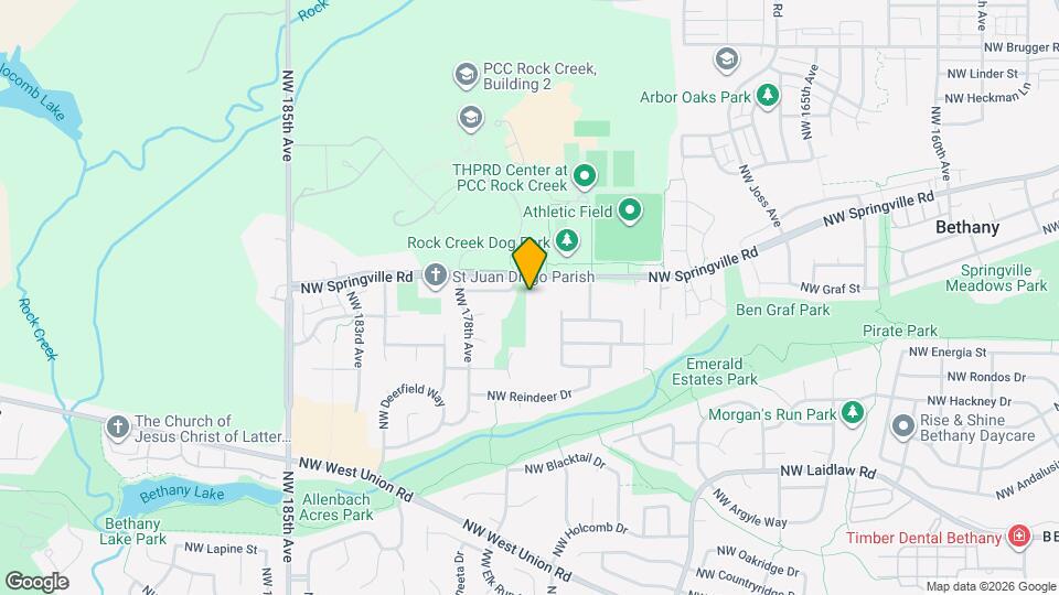 17618 NW Springville Rd Map and Location Details