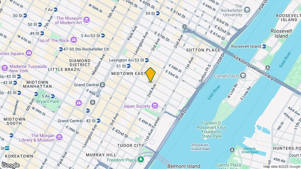 251 E 50th St Map and Location Details