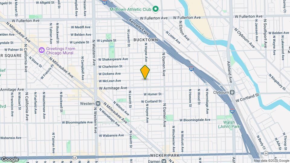 2018 N Hoyne Ave Map and Location Details