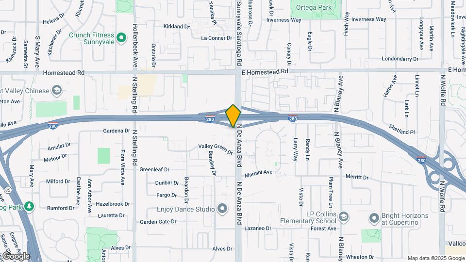 10745 N De Anza Blvd Map and Location Details